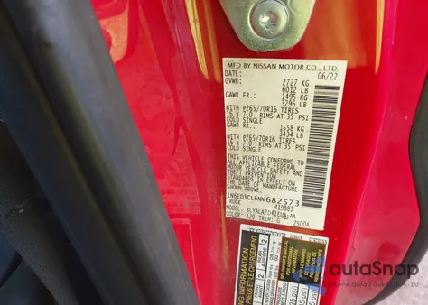 2022 Nissan Frontier King Cab S 4X2 from USA, damaged, VIN 1N6ED1CL6NN682573